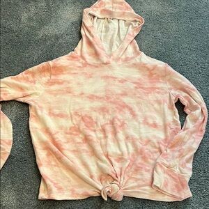 Old Navy Pink and White Hoodie